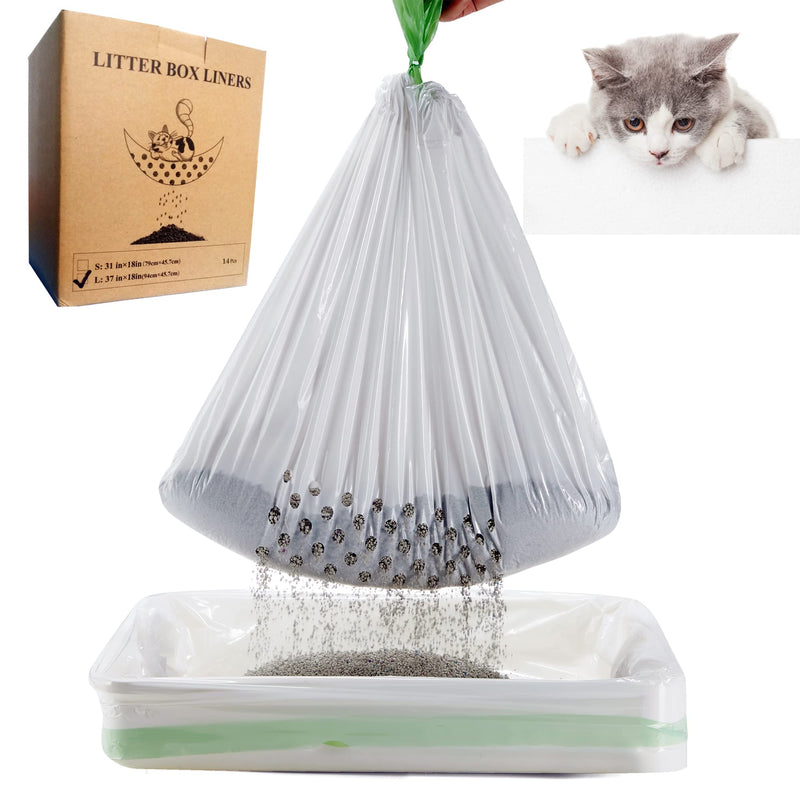 Gefryco Cats Sifting Litter Box Liners Thick 2mil, Jumbo Disposable Waste Litter Bags Litter Tray Liners 14 Count - BeesActive Australia