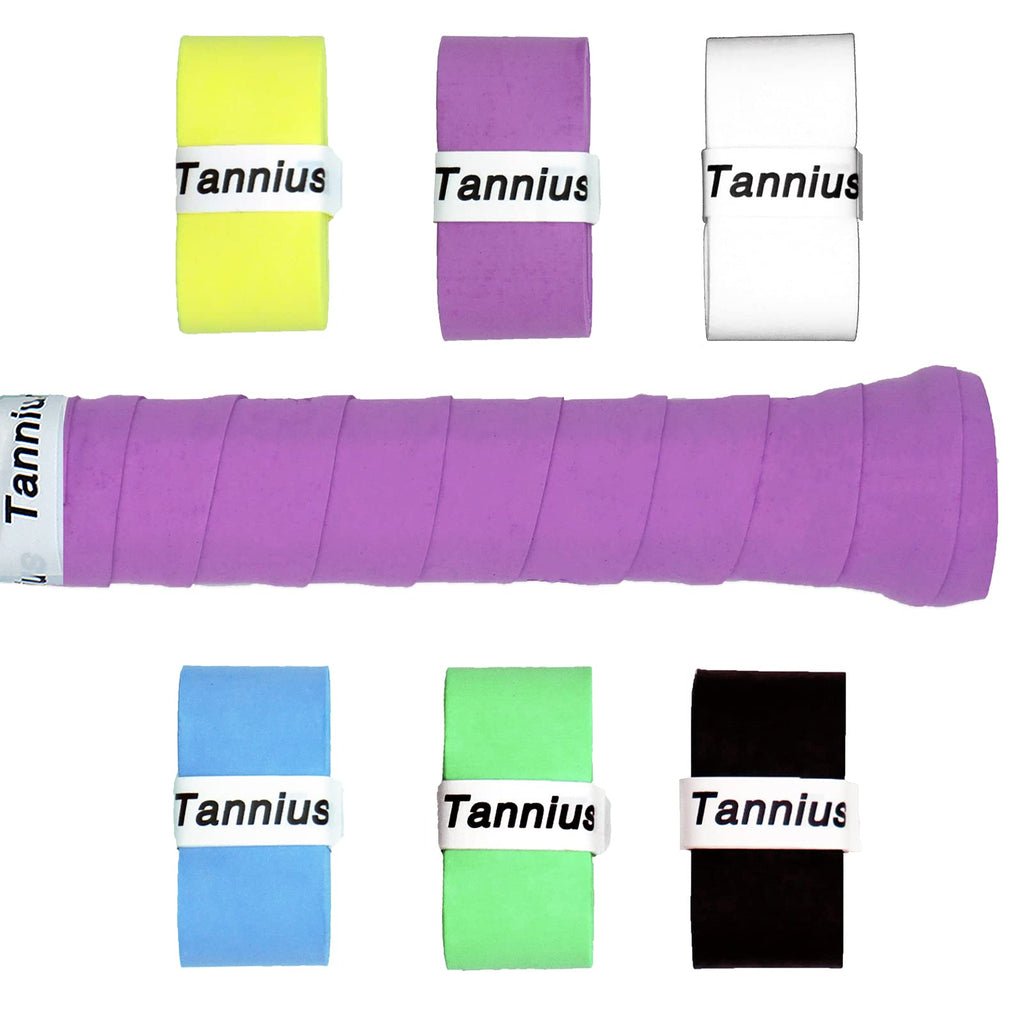 Tannius Tennis Racket Grip Tape, 6 Pack Tacky Tennis Grips, Absorbent and Enhanced Tennis Racquet Overgrip 6-Pack Mixed Colors - BeesActive Australia