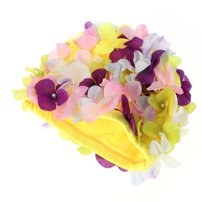 BESPORTBLE Fashionable Swim Cap Floral Petal Stylish Swimming Hat Bathing Caps Size L for Women Decorative Props (Colorful) - BeesActive Australia