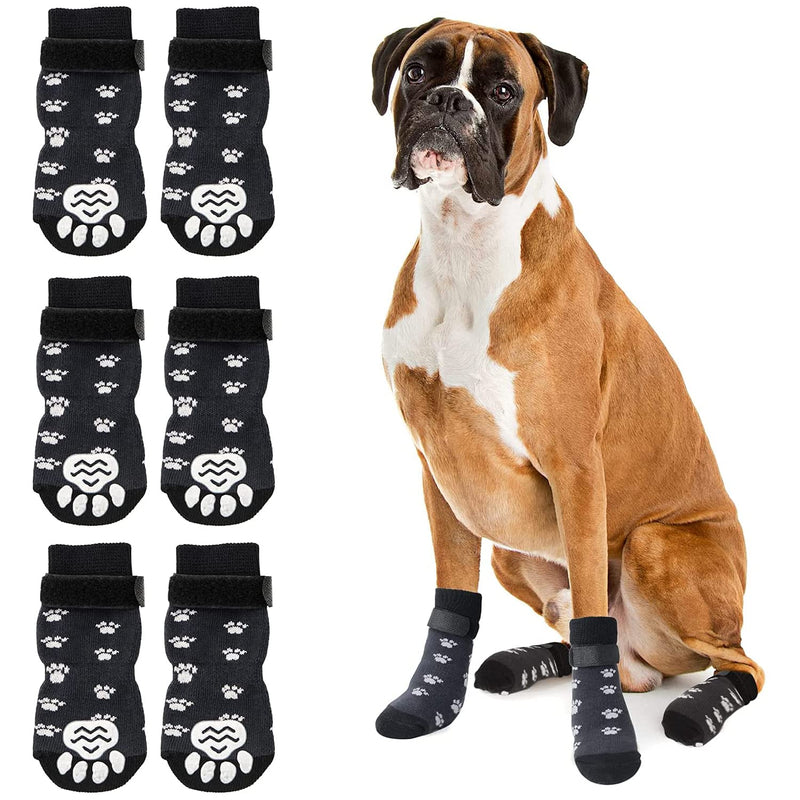 Rypet Anti Slip Dog Socks 3 Pairs - Dog Grip Socks with Straps Traction Control for Indoor on Hardwood Floor Wear, Pet Paw Protector for Small Medium Large Dogs - BeesActive Australia
