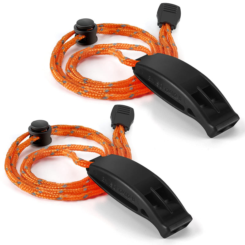 Hipat Emergency Whistle, Super Loud Safety Whistle with Lanyard, Ideal for Kayaking, Boating, Swimming, Water Survival, Hiking, Camping, Climbing Black - BeesActive Australia