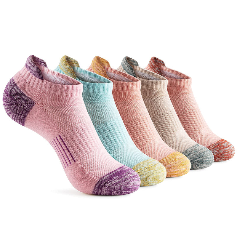 Gonii Ankle Socks Womens Running Athletic No Show Socks Cushioned 5-Pairs 5 Pairs Fun Sorbet Colors 6-8 - BeesActive Australia