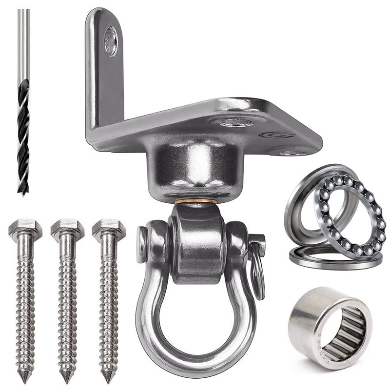 Dakzhou Stainless Steel Hanger 180°+360° Swing Bearing, Used for Yoga Hammock Chair, sandbag, Swing - BeesActive Australia