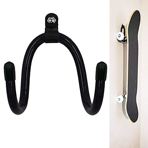 Pmsanzay Skateboard Wall Hanger Wall Storage Display Skateboard Wall Rack Wall Mount - Store Horizontally or Vertically/Adjustable Size - Hold up to 20 KG. (40LBS) - W/Hardware - No Board Included - BeesActive Australia