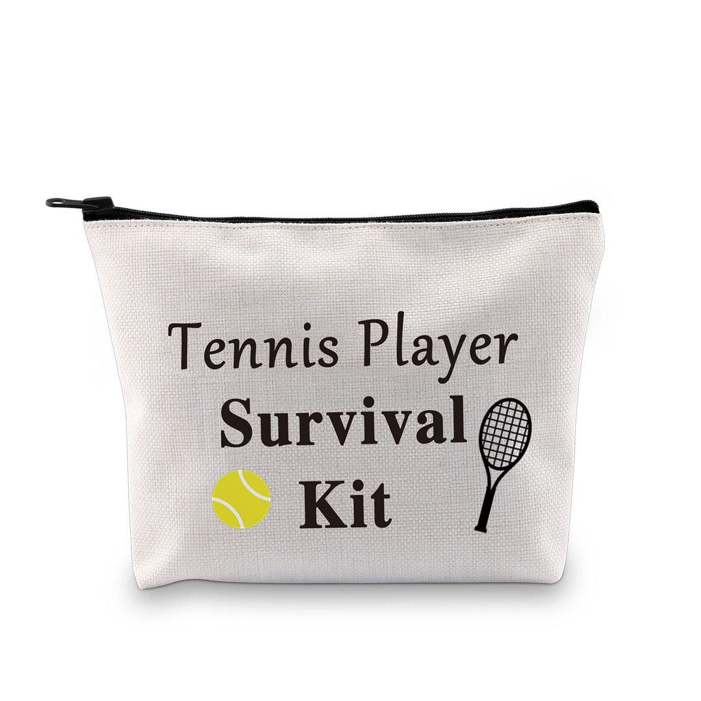 PXTIDY Tennis Player Survival Kit Tennis Makeup Bag Tennis Gift Tennis Players Cosmetic Bag Zipper Organization Pouch Tennis Girl Gift (Tennis) - BeesActive Australia