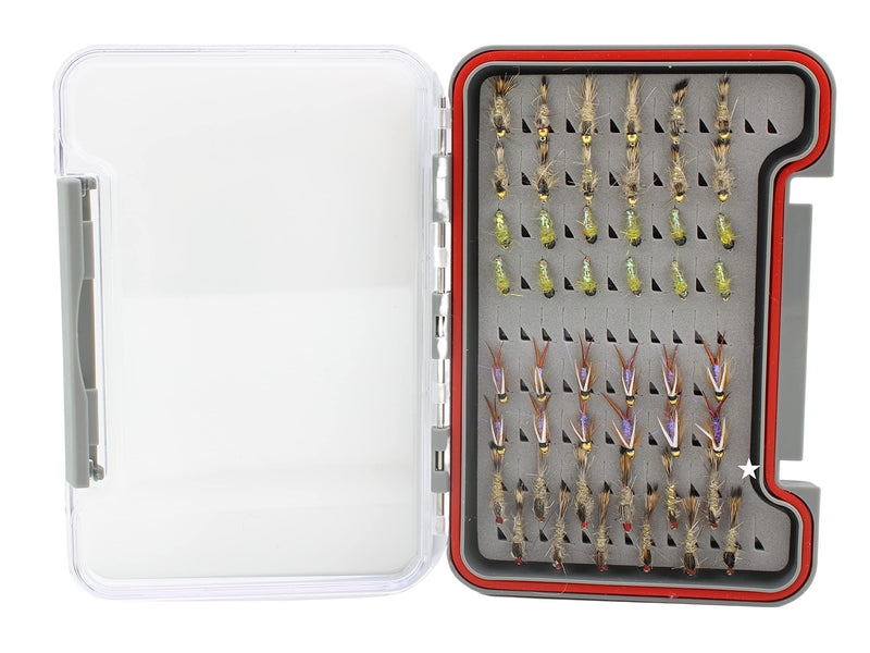 Wild Water Fly Fishing 48 Piece Premium Nymph Fly Assortment with Small Thin Fly Box for Trout, Panfish, Crappie, Sunfish - BeesActive Australia