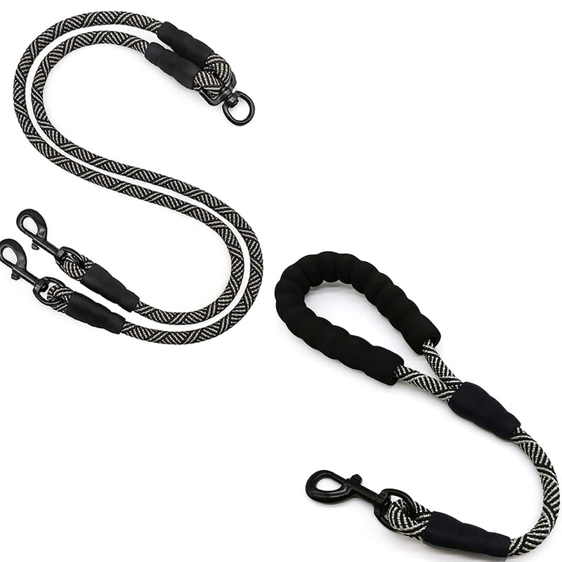 Mycicy Double Dog Leash Coupler+18inch Short Rope Dog Leash - BeesActive Australia