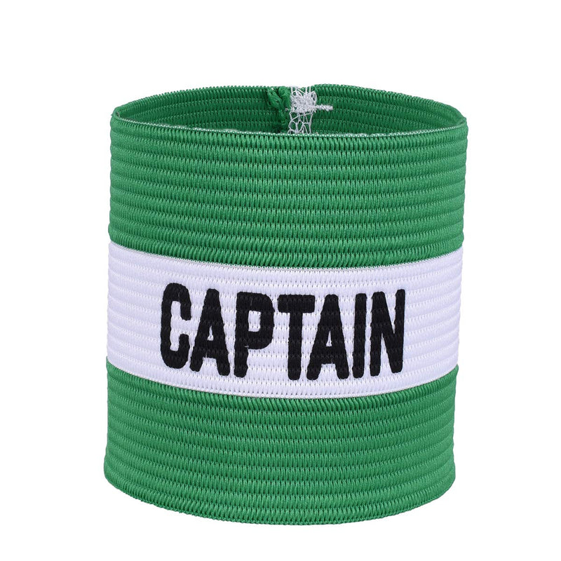 Milec Classic Captain's Armband for Soccer Training, Adults & Youths Elastic Arm Band Captain Armbands Team Sports Accessories Adult Green - BeesActive Australia