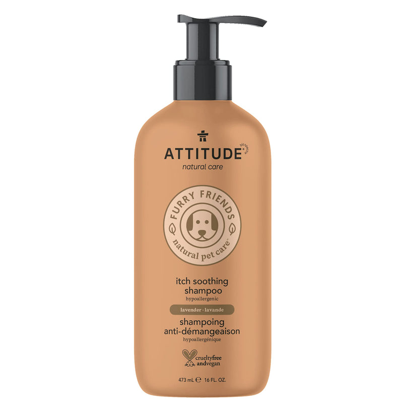 ATTITUDE Natural Itch Soothing Shampoo for Cat & Dog, Hypoallergenic, Vegan and Cruelty-Free, Lavender, 16 Fl Oz (Pack of 1) (81143) 16 Fl Oz (Pack of 1) - BeesActive Australia