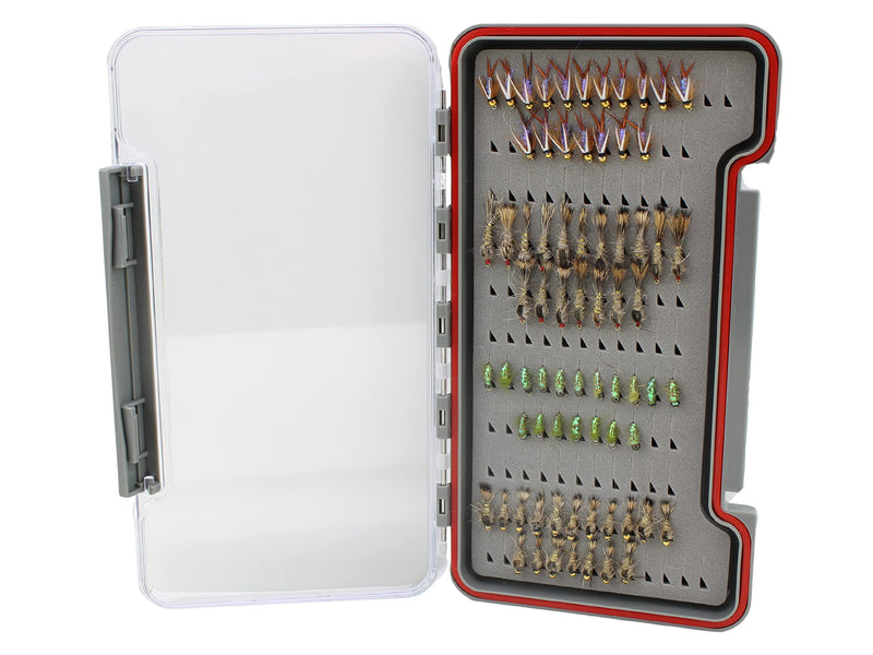 Wild Water Fly Fishing Nymph Assortment, 72 Flies with Small Thin Fly Box for Trout, Panfish, Crappie, Sunfish - BeesActive Australia