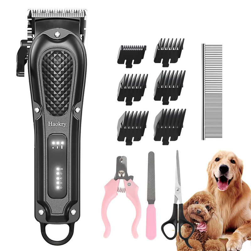 Dog Clippers for Grooming, Low Noise Rechargeable Dog Grooming Kits Cordless Pet Grooming Tool Professional Dog Hair Trimmer for Thick Heavy Coats Pet Clippers Electric Dog & Cat Grooming Kit - BeesActive Australia