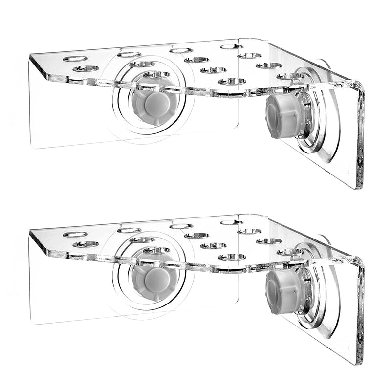 13 Plug Holes Coral Frag Rack Clear Acrylic Coral Holder Aquarium Fish Tank Button Coral Reef Broken Frame Enhanced Suction Cup (2 Pack) - BeesActive Australia