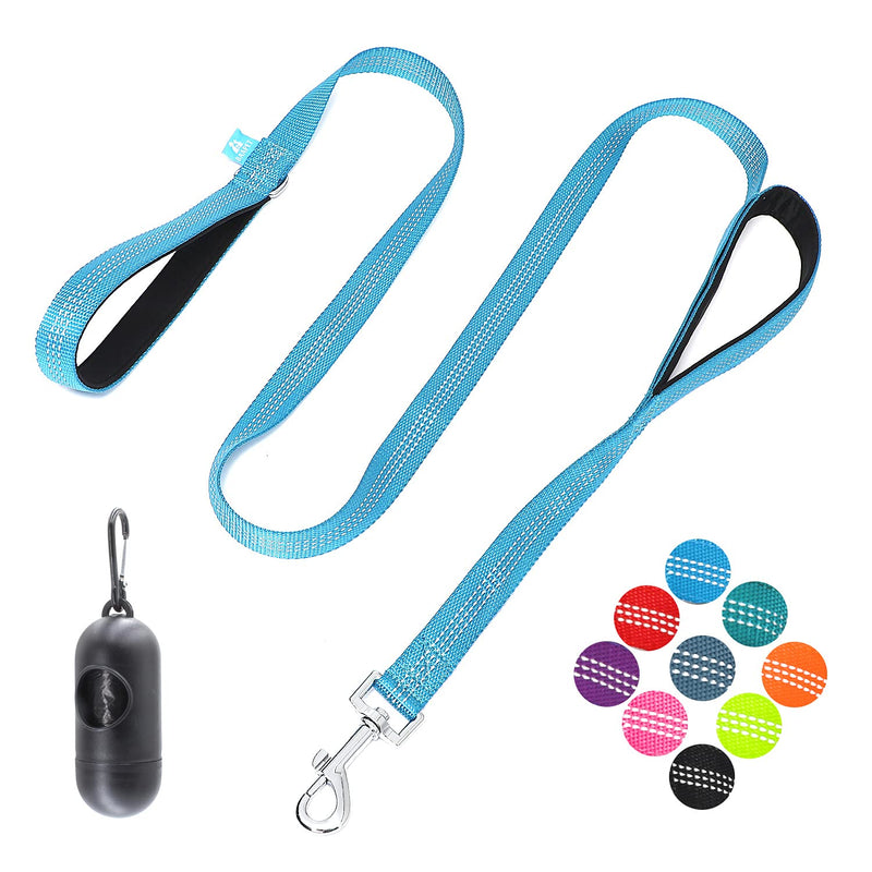 BAAPET Two Handle Dog Leash, Dual Soft Padded Handles with Traffic Control Handle Leash for Small Medium or Large Dogs Medium/Large (1.0'' x 5 FT) Blue - BeesActive Australia