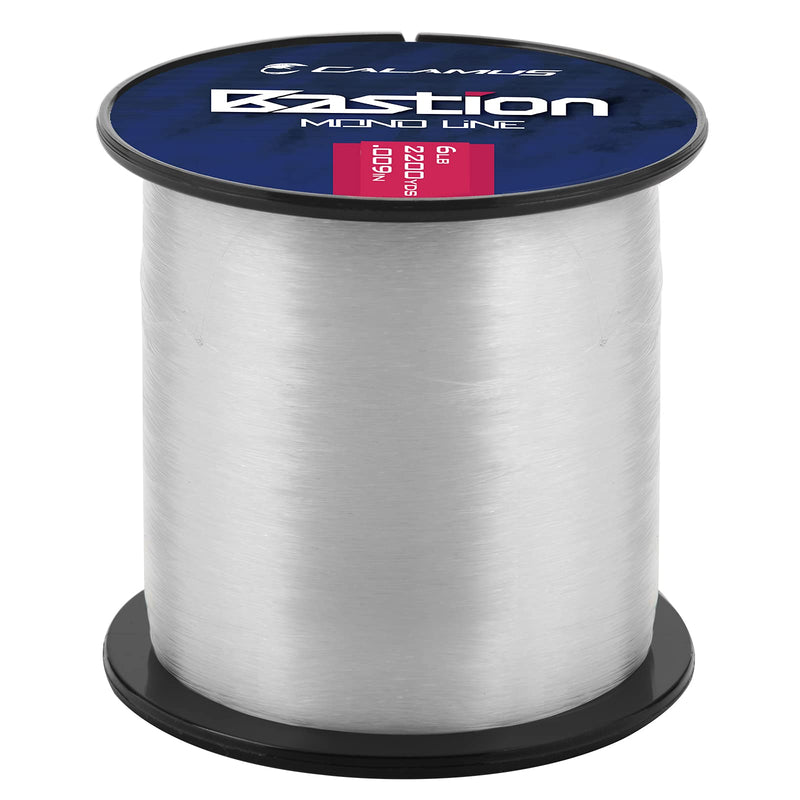 Calamus Bastion Monofilament Fishing Line - Strong Abrasion Resistant Mono Line - Superior Nylon Material Mono Fishing Line for Freshwater and Saltwater Fishing Clear 6LB/900Yards (1/8LB Spool) - BeesActive Australia