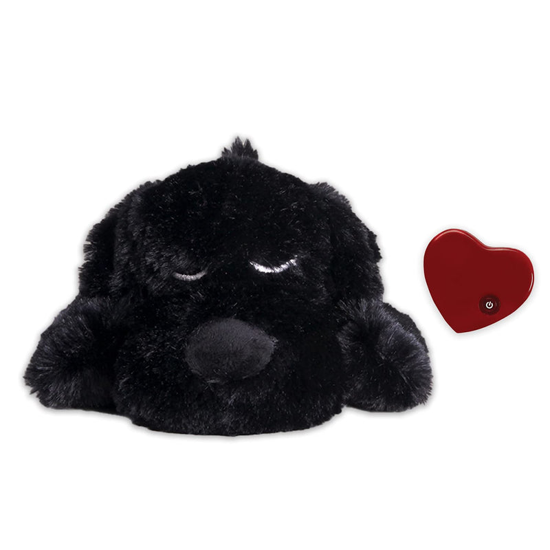 Snuggle Puppy Junior - Heartbeat Behavioral Aid Puppy Toy – Puppy Heartbeat Plush Toy Sleep Aid Black - BeesActive Australia