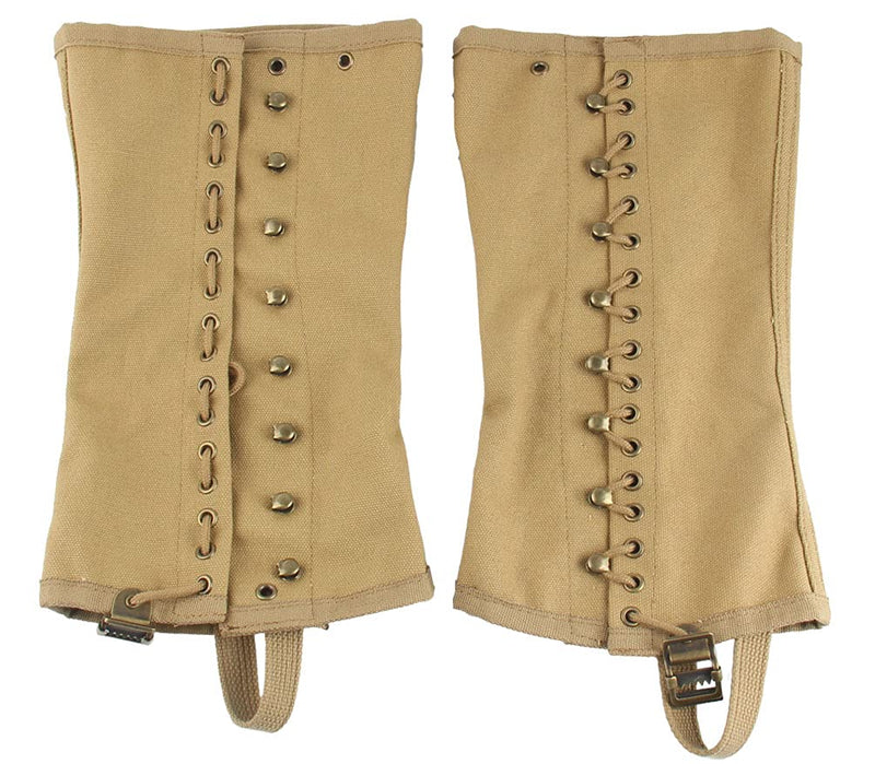 SMONT WW2 Gaiters Reproduction WWII US M1936 Leggings Army Khaki Canvas Gaiters Puttee Protection for Legs, 3R - BeesActive Australia
