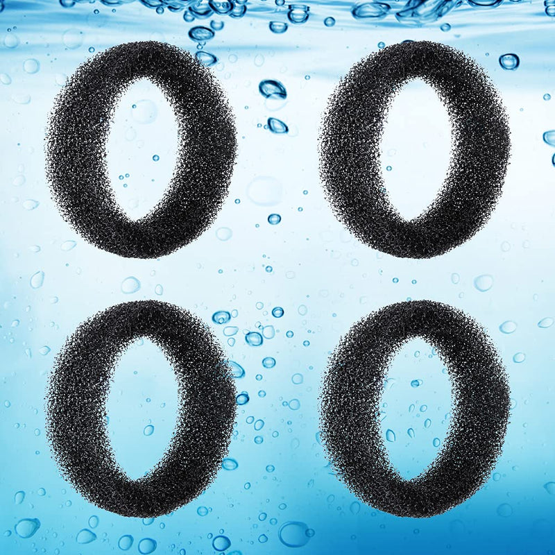 4 Packs POLAME Pre-Filter Sponges, Stainless Steel Cat Fountain Sponge Foam Filter Black, Compatible with 84oz/2.5L Pet Fountain Automatic Drinking Water Dispenser 4 filters - BeesActive Australia