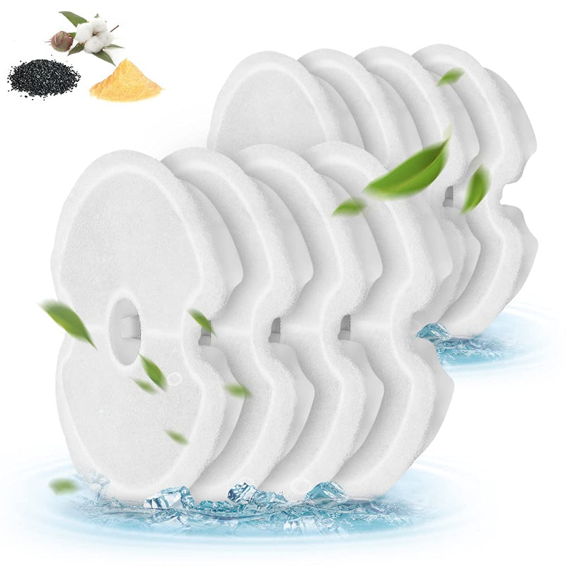 POLAME Replacement Filters for 84oz/2.5L Stainless Steel Pet Fountain Cat Water Fountain Dog Water Dispenser, 8 Pack - BeesActive Australia