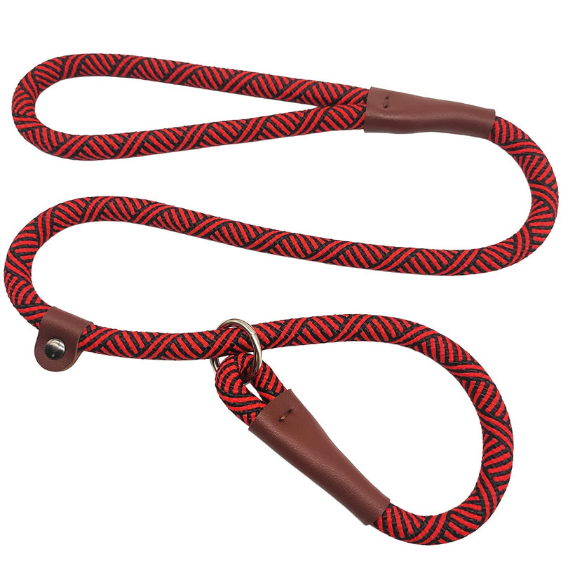 SEPXUFORE 3FT Slip Lead Dog Leash, 1/2 inch Rope Dog Walking and Training Lead, No Pull Strong Nylon Leash Great for Medium and Large 1/2" x 3ft Red - BeesActive Australia
