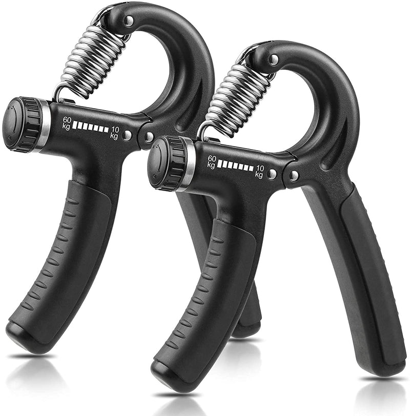 NIYIKOW 2 Pack Grip Strength Trainer, Hand Grip Strengthener, Adjustable Resistance 22-132Lbs (10-60kg), Non-Slip Gripper, Perfect for Musicians Athletes and Hand Rehabilitation Exercising Black - BeesActive Australia
