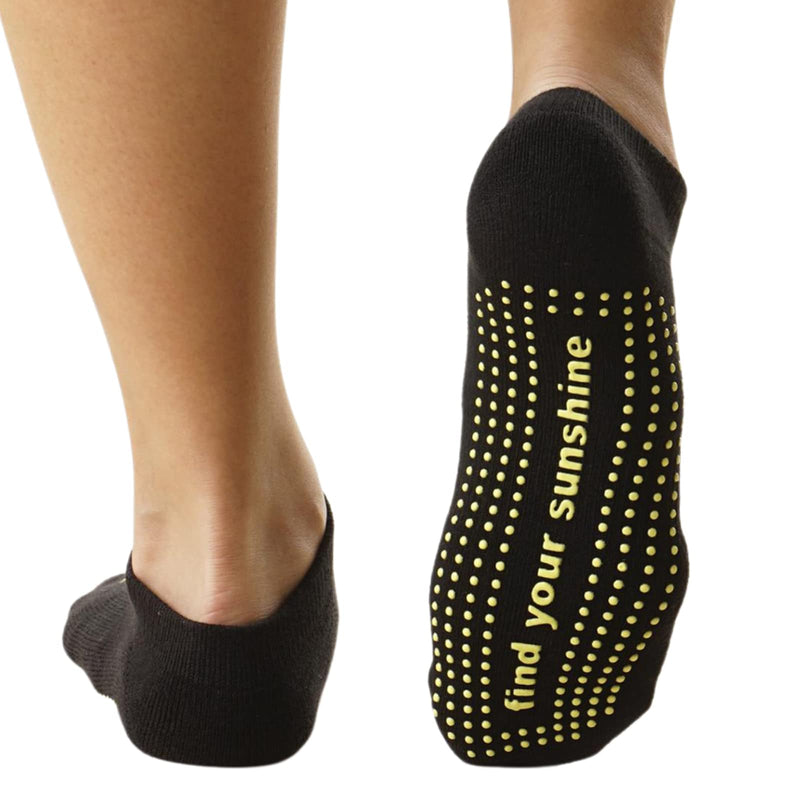 Non-slip yoga grip socks for women for Pilates, barre, and trampoline with inspirational quotes Be Hopeful - Find Your Sunshine - BeesActive Australia