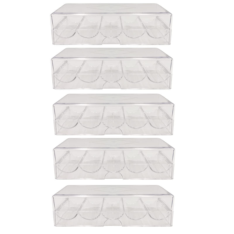 SEETOOOGAMES Clear Acrylic Poker Chip Racks 5pieces-with lids - BeesActive Australia