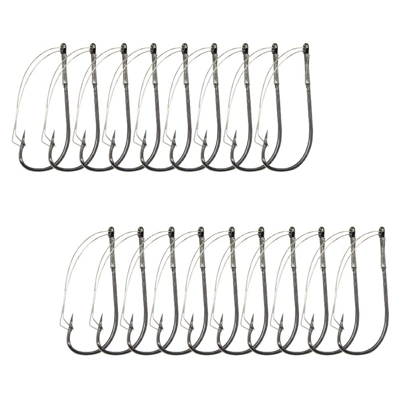 NA 20pcs/Box Fishing Weedless Hooks Wacky Rig Hooks Size 1/0 2/0 3/0 Wide Gap Offset Hooks Wacky Worm Fishing Hooks for Senko Style Soft Stick Worms 2/0-20pcs - BeesActive Australia