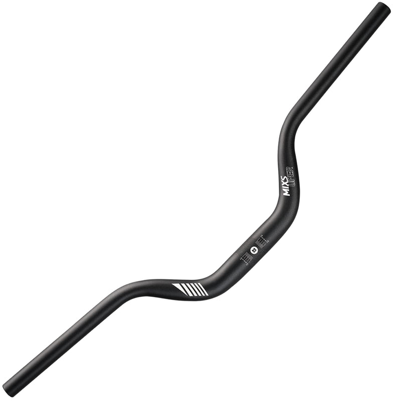 Mixsuper Mountain Bike Riser Handlebar 31.8mm Length 720/780mm, Aluminium Alloy MTB Handlebar (Black Red Green Purple) Black-White Length:720mm-Riser:90mm - BeesActive Australia