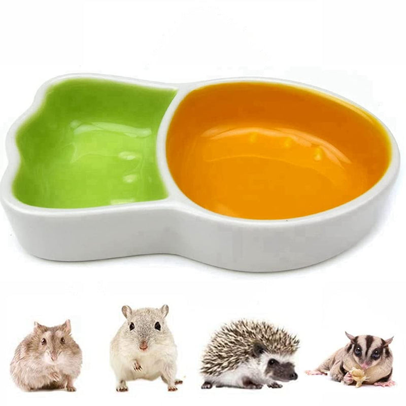 Hamster Food Bowl - Ceramic Small Animals Food Dish and Water Bowl Chew Resistant Food Bowls Water Feeder for Hamster Rat Hedgehog Gerbil Mice Squirrel Sugar Glide Birds Small Carrot - BeesActive Australia