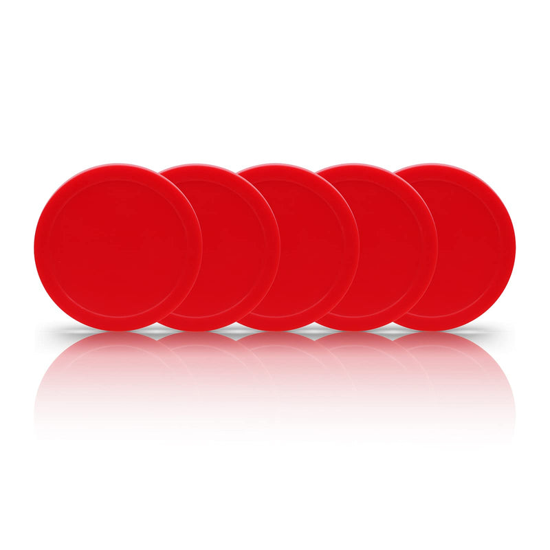 5 Pack Air Hockey Red Replacement, 2.5" in Diameter, Thicker Pucks for Game Tables, Accessories, Equipment - BeesActive Australia