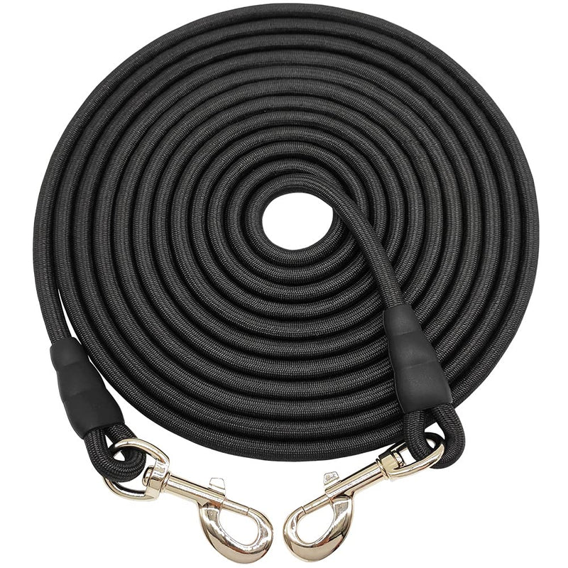 SEPXUFORE Tie Out Rope Dog Leash, 8-10-13-15-20-25-30-35-40-45-50FT Heavy Duty Nylon Check Cord for Medium Large Dogs Indoor/ Outdoor Playing Camping Backyard 3/8" x 25ft black - BeesActive Australia