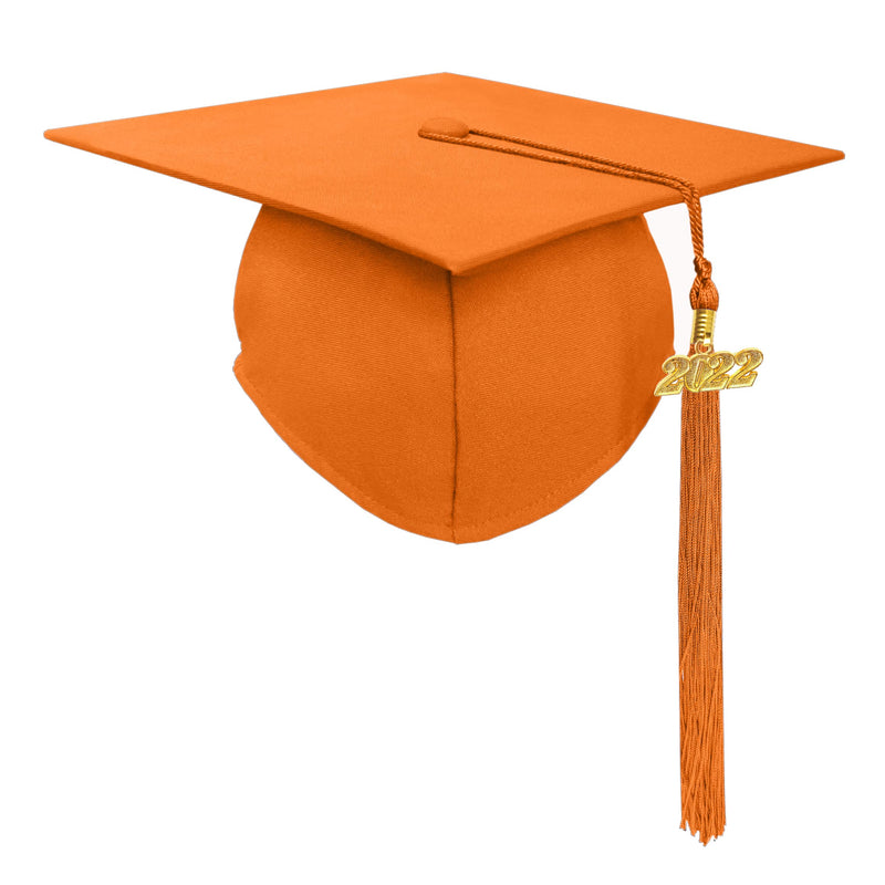 Henrrenbek Matte Adult Graduation Cap with 2022 Tassel Unisex Adjustable Graduation Cap Orange - BeesActive Australia