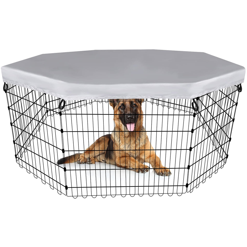 Dog Playpen Cover, Pet PlayPen Mesh Top Cover Keep Dog from Sun/Rain Prevent Escape, Dog Pen Cover Shaded Area Indoor Outdoor Fits 24 Inch 8 Panels Playpen - BeesActive Australia