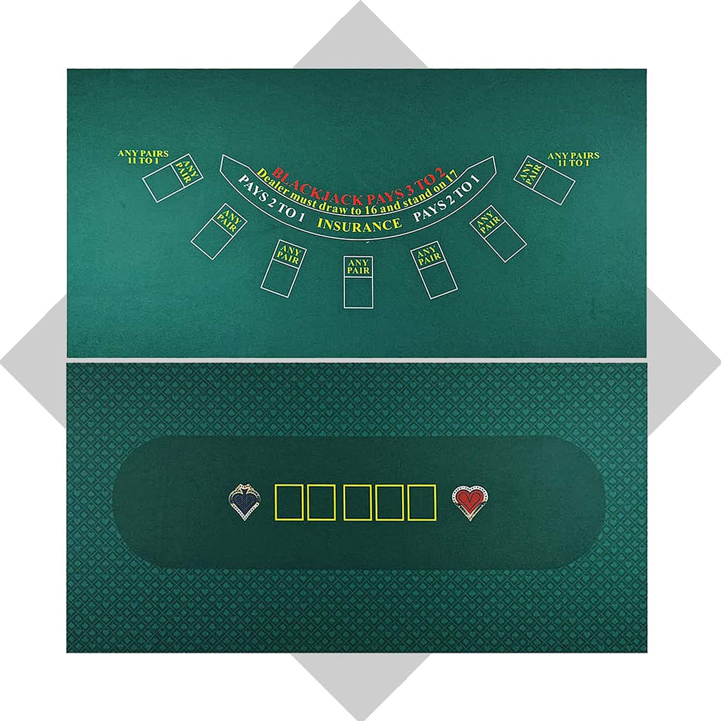 WALIKEN Texas Holdem/Blackjack, Roulette/Craps Green - BeesActive Australia