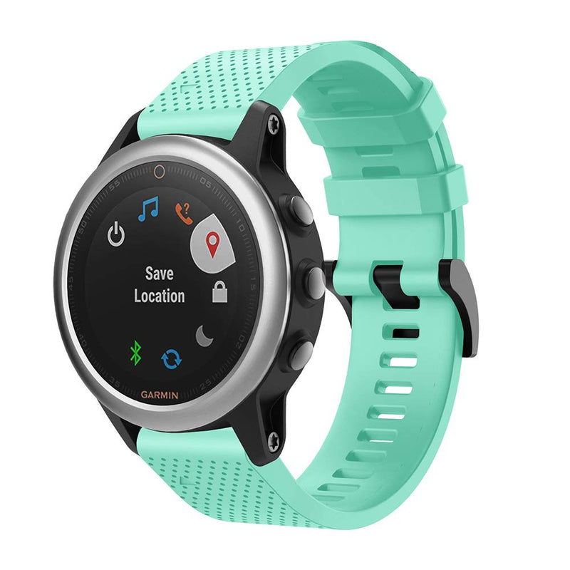 Compatible for Fenix 5S, Soft Silicone Wristband Replacement Watch Band for Fenix 5S/Fenix 5S plus/Fenix 6S/Fenix 6S Pro/fenix 6S Sapphire/D2 delta S (Width: 20mm) Mint Green - BeesActive Australia