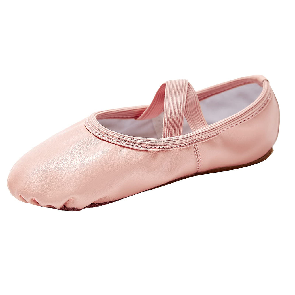 Stelle Girls Ballet Dance Shoes for Toddler/Little Kid/Big Kid/Boy, Full Sole No-Tie Ballet Slippers 13 Little Kid Ballet Pink - BeesActive Australia