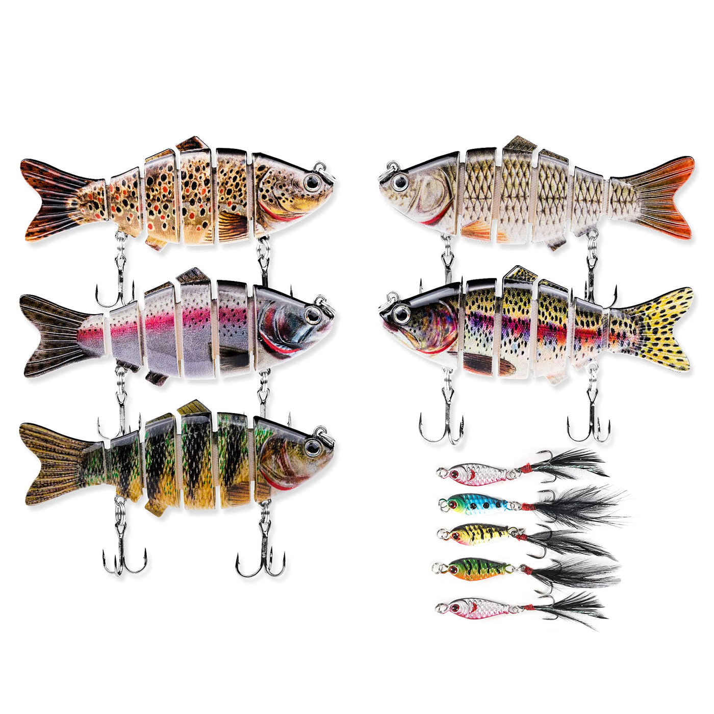 Fishing Lures Topwater for Bass Trout Lifelike Multi Jointed Swimbaits  Fishing Accessories Slow Sinking Swimming Bass Fishing Lure for Freshwater  or