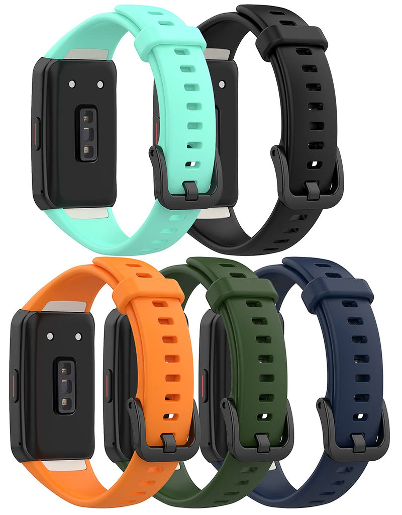 TenCloud 5-Pack Bands for Honor Band 6 Strap Compatible with Huawei Honor Band 6 Smartwatch, Waterproof Replacement Band Strap for Honor Fitness Tracker Band 6 - BeesActive Australia