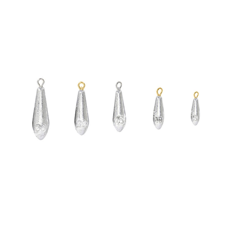 Fishing Sinkers Weights Willow Leaf Sinkers for Fishing Line Fishing Rig, 18Pcs Fishing Weights Silver - BeesActive Australia