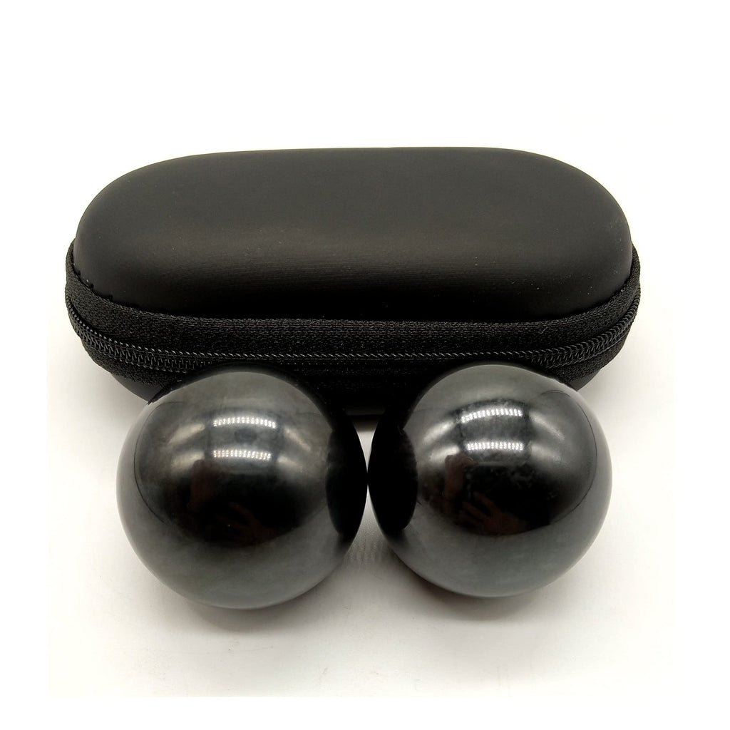1.57inch 40mm Chrome Steel Black Baoding Balls for Hand Therapy,2pcs - BeesActive Australia