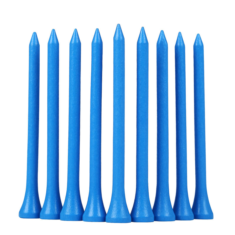 GFGL Golf Tees Durable Bamboo Tees 100Pcs 120Pcs 3-1/4" Friendly Biodegradable Material Reduce Friction Side Spin More Stable Blue - BeesActive Australia