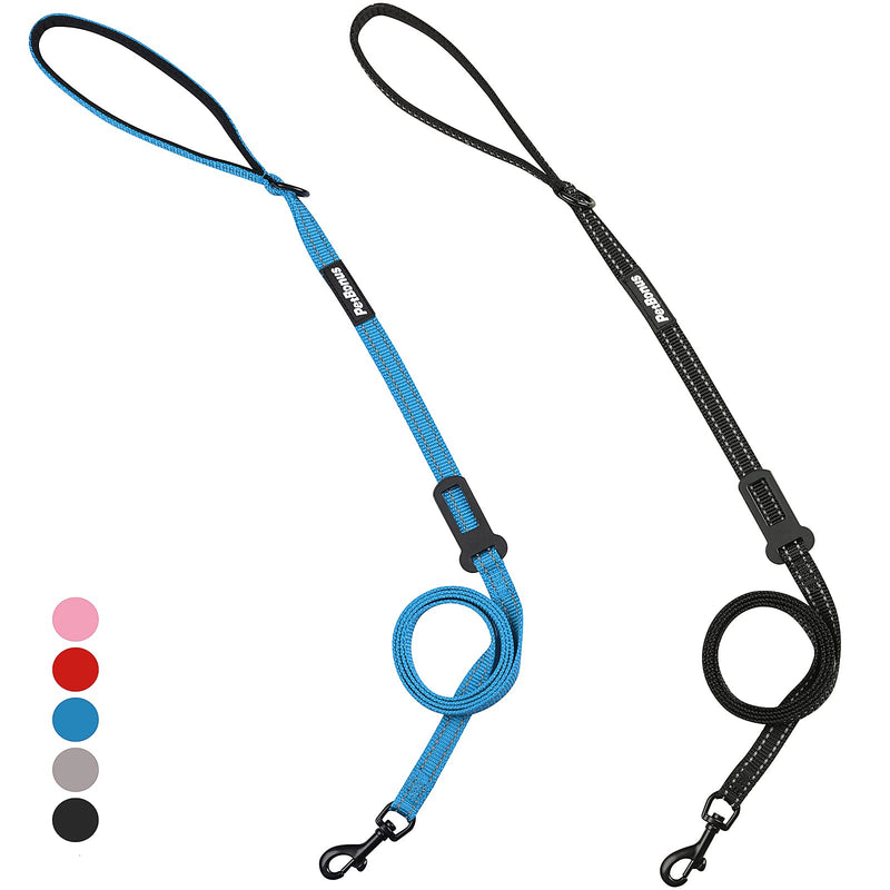 PetBonus 2 Pack Cat Leashes, Reflective Walking Nylon Leash, Escape Proof Clip and Cat Seat Belt, Pet Leash with 360 Degree Swivel Clip for Kittens, Puppies, Rabbits, Small Animals Black, Light Blue - BeesActive Australia