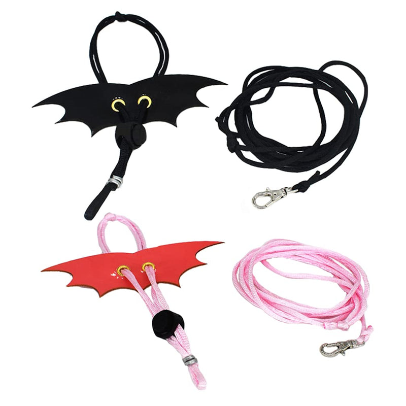 balacoo 2 Sets Bearded Dragon Harness and Leash Adjustable Leather Reptile Lizard Leash Pet Traction Belt for Amphibians and Other Small Pet Animals - BeesActive Australia