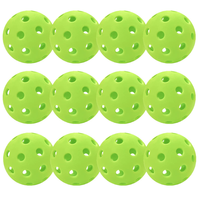 Eupboron 12 Pack Pickleball Balls Outdoor 40 Holes Training Pickle Ball - BeesActive Australia
