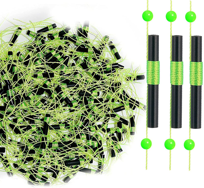 Gourami Fishing Bobber of Float Stops,Float Stops String Knots&Fishing Glow Beads Green 100pcs - BeesActive Australia