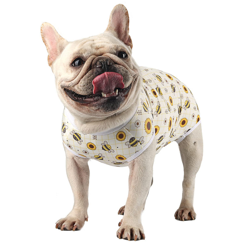 Etdane Dog Surgical Recovery Suit Pet Onesies Made of Recycled Fabric Cat Bodysuit Post-Operative Shirt Alternative Cone E-Collar Abdominal Wounds Protector for Female Male Dog Puppy X-Large Bee - BeesActive Australia