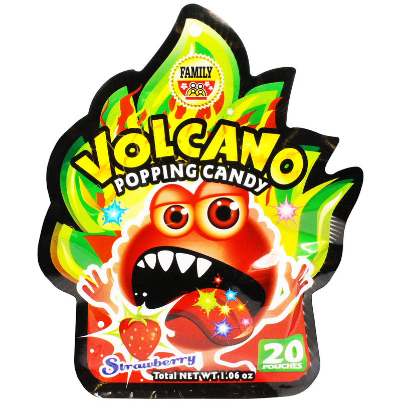 Volcano Strawberry Flavor Popping Candy (1 x 1.06 oz Bag) - BeesActive Australia