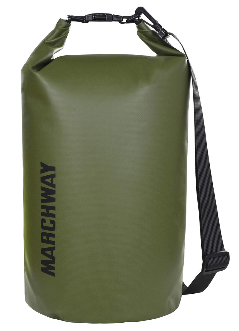 MARCHWAY Floating Waterproof Dry Bag 5L/10L/20L/30L/40L, Roll Top Sack Keeps Gear Dry for Kayaking, Rafting, Boating, Swimming, Camping, Hiking, Beach, Fishing Army Green - BeesActive Australia