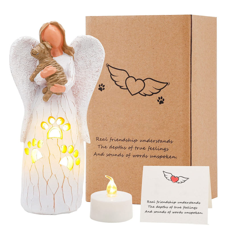 BEARAE Dog Memorial Gifts, Dog Candle Holder Statue, Pet Memorial Gifts, Pet Loss Gifts, Bereavement Gifts, Pet Sympathy Gifts for Loss of Dogs White Candle Holder - BeesActive Australia