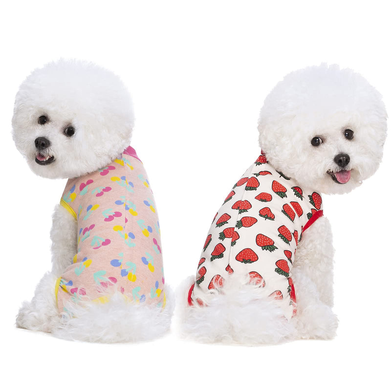 Miaododo 2 Packs Pet Dog Recovery Onesie Suit for Dogs Cats After Surgery,Dog Abdominal Wounds Bandages Cone E-Collar Alternative. Medium PINK - BeesActive Australia